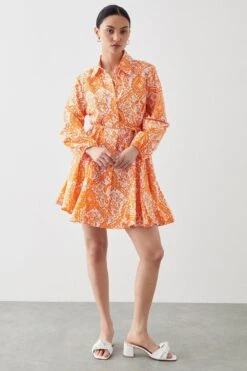 Dorothy Perkins Petite Godet Mini Shirt Dress