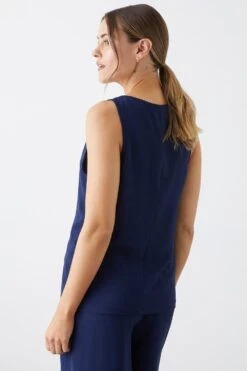 Dorothy Perkins Scoop Neck Vest -Clozurely Sales Store bqq11880 navy xl 2