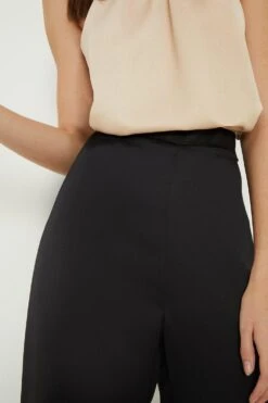 Dorothy Perkins Tall Satin Wide Leg Trousers -Clozurely Sales Store bqq11898 black xl 2