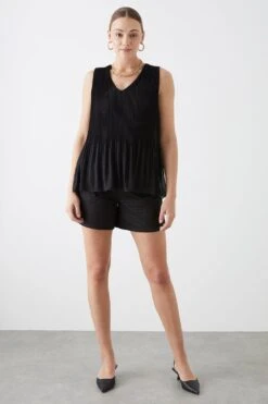 Dorothy Perkins Tall Pleated Sleevless Blouse