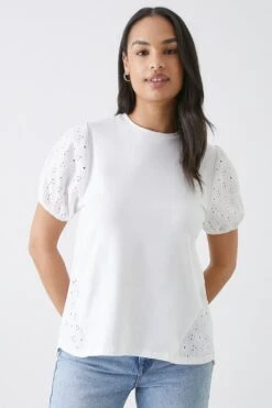 Dorothy Perkins Broderie Back Detail T-shirt