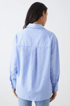 Dorothy Perkins Stripe Shirt -Clozurely Sales Store bqq11932 blue xl 2