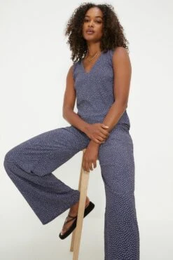 Dorothy Perkins Tall Blue Spot Built Up Cami