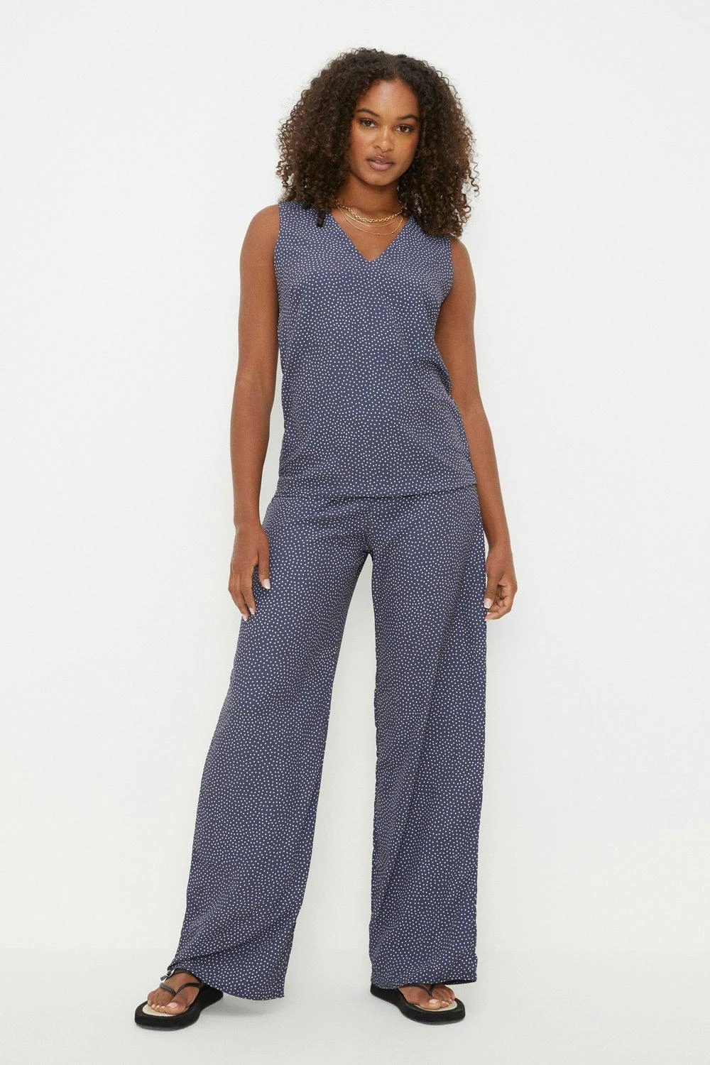 Dorothy Perkins Tall Blue Spot Built Up Cami 4 Dorothy Perkins Tall Blue Spot Built Up Cami - Image 4