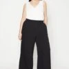 Dorothy Perkins Curve Black Wide Leg Trousers