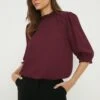 Dorothy Perkins Tall Shirred Hem Short Sleeve Blouse