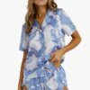 Playful Promises Logan Spector Recycled Blue Statues Satin Shorts