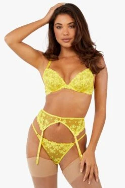 Playful Promises Audre Suspender -Clozurely Sales Store m5053596641909 yellow xl 3