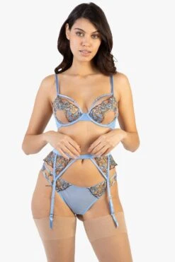 Playful Promises Mayla Floral Embroidered Suspender 7 Playful Promises Mayla Floral Embroidered Suspender -Clozurely Sales Store m5056575365391 blue xl 3
